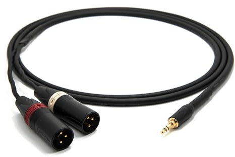 enoaudio Mogami 2534 Quad Y-Cable | Amphenol 3.5mm Mini TRS – Neutrik XLR male (L,R) | HiFi - 1.5 m