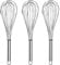 3 PCS Stainless Steel Egg Beater, Dough Mixer, Kitchen Cake Baking Manual Blender