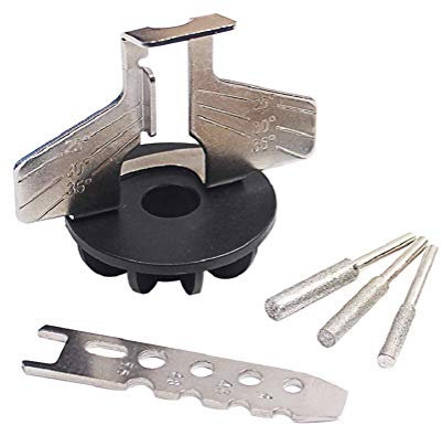 Dtacke Chain Saw Sharpening Attachment Rotary Guide Drill Sharpener for Mini Drill Power Tool Accessories
