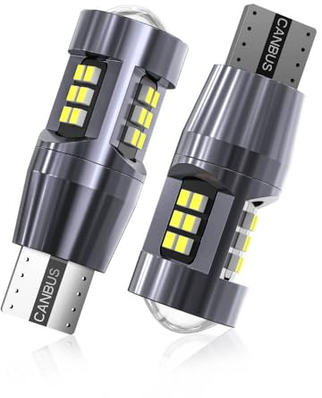 TOPBEST T15 W16W Lampadine Luci Led RETROMARCIA Auto CANBUS 6000K Bianco Ghiaccio 13 Led SMD Coppia Lampadine Parcheggio Posteriori Manovra Con Lente Frontale SPECIFICHE NO ERRORE