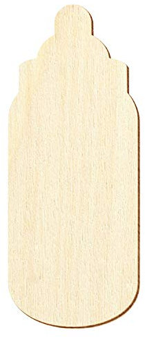 Holz Babyflasche - Deko Basteln 3-50cm, Größe:40cm, Pack mit:100 Stück
