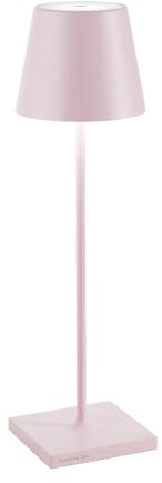 Zafferano, Poldina Pro Lampe, Kabellose, Wiederaufladbare Tischlampe mit Touch Control, Auch für den Außenbereich Geeignet, Dimmer, 2200-3000 K, Höhe 38 cm, Farbe Rosa
