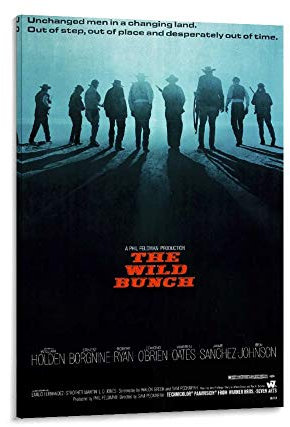 LKJHLK The Wild Bunch Classic Movie Poster Vintage Film 1 Wall Decor Canvas Art Gemälde Druck für Büro Schlafzimmer Zuhause Wohnheim – Geschenk für Jungen Mann 50 x 75 cm