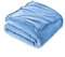FARFALLAROSSA Couverture Plaid Polaire Flanelle 130 x 160 cm - Jeté de Canapé Polaire - Couverture lit 1 Personnes Epaisse Douce Et Chaude - Plaid Haute Qualité - Céleste