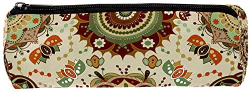 Federmäppchen mit Mandala-Blumenmuster, Retro-Design, für Schule, Büro