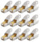 deleyCON 12x CAT 8 Prise Réseau RJ45 Sans Outil Prise Réseau 40 Gbit/s Blindée pour Câbles d'Installation Rigides de Câble Brut Connecteur RJ45 Ethernet LAN DSL Câble de Brassage