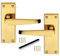 Haven Heritage Door Handle Electro Brass Plated Victorian Straight Lever Latch