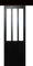 Porte Coulissante Atelier En Enrobe Noir Largeur 83 + Rail Bandeau Noir + 2 Coquilles Posees