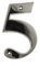 UAP Numeri civici – Numeri di porta da 3 pollici Firma vite fissa bordo smussato per porta anteriore, numero di indirizzo a vite per porte e cancelli, lettera Times Roman font (numero 5, cromo lucido)