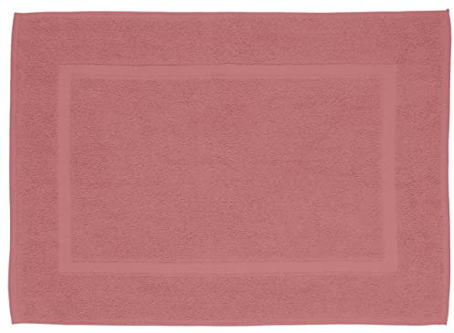 WENKO Tappetino da doccia in spugna Paradise, tappetino da bagno assorbente e di facile manutenzione, in 100% cotone, lavabile, 50x70cm, rosa antico