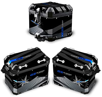 KIT PROTEZIONI ADESIVI VALIGIE RIVESTIMENTO COMPLETO COMPATIBILE CON BMW ALU 2° MODELLO R 1250 GS ADV Triple Black Dune Style VA2-FM-012
