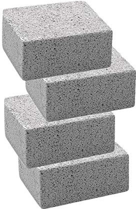 - J 4 Stück Grillstein-Reinigungssteine, Küche, Badezimmer, Bimsstein, Entkalkungs-Reinigungsstein zum Entfernen von Flecken, Grill-Reinigung