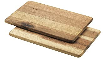 Metaltex Vesperbrett 2er Set – Akazienholz, FSC-zertifiziert, 23 x 15 cm, Holz