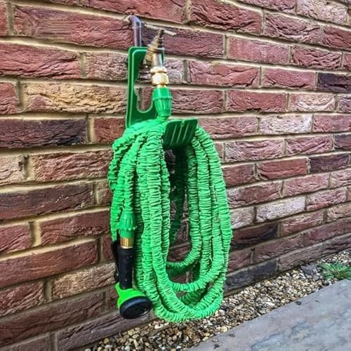 ADEPTNA Premium Flexible Garden Expandable Water Hose Pipe Includes 8 Function Spray Gun Tap Connectors Hanging Hook Carry Bag – Makes Watering Your Garden Easy and Fun (100 FEET Hose)