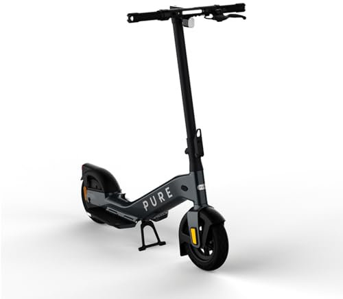 Pure Advance+ 2023 E-Scooter: Ultimate Riding Position. 31mi (50KM) Range, 500W Motor, Slimline-Folding Adult Electric Scooter, 10 Tubeless Tyres and Indicators From Pure Electric Scooters