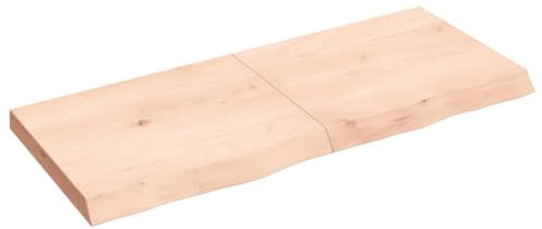 vidaXL Piano Bagno 120x50x(2-6) cm in Legno Massello Non Trattato