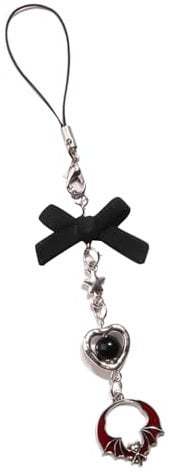 Vielseitiger Handygurt Gothic Herz Schlüsselanhänger Modischer Handy Lanyard Handykette Perfekt Für Goth Enthusiasten Handyanhänger