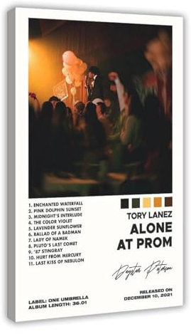 Tory Lanez Poster Alone At Prom, Musikalbum-Cover, Leinwand-Poster, Schlafzimmer-Dekor, Sportlandschaft, Büro, Raumdekoration, Geschenk, Rahmen-Stil, 30 x 45 cm