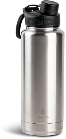 Manna Saratoga Double-wall Insulated Stainless Steel Bottle - 40 Oz - Stainless Steel