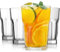 RAONEUS Plastic Tumblers Acrylic Stackable Drinking Glasses Stackable Cups for Adults Set of 4 Plastic Acrylic Drink Tumblers (265ml Clear)