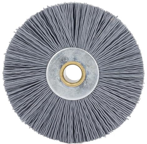 Key Machine Deburring Brush, 3.1in Nylon Bristles Burr Removal Cleaning Tool for Bravo Special for Rekord 80x15x10mm Stainless Steel Wire Wheel Brush