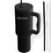 Releone 40oz Insulated Travel Mug| Leakproof Stainless Steel with Straw & Lid, Thermos Travel Coffee Mug for Hot & Cold Drinks, Reusable Straw Tumbler, Travel Mug with Handle (Black)