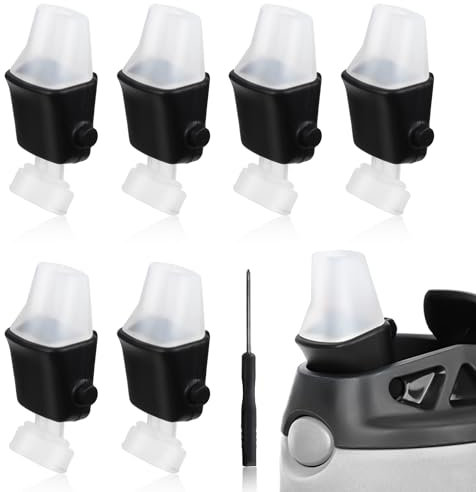 PEUTIER 6pcs Replacement Spout for Contigo, Soft Lids Replacement with Screwdriver BPA-Free Silicone Mouthpiece Parts Compatible with Contigo Aubrey Kids 14oz 20oz Newest Water Bottle