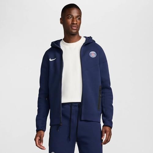 Nike Paris Saint-Germain Tech Fleece Windrunner Fußball-Hoodie mit durchgehendem Reißverschluss (Herren), FZ7224