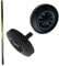 STAR SUPPLIES Heavy Duty Solid Axle & Rubber Wheels With Nose Collar Replacement Kit For Wheelie Bins (2 Wheels Only)