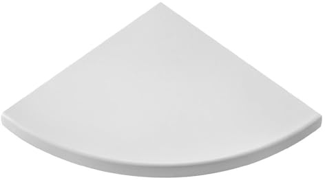 Decor Space Étagère murale suspendue en bois, fixation avec support de tablette En angle Blanc 50 x 50 x 1,8 cm