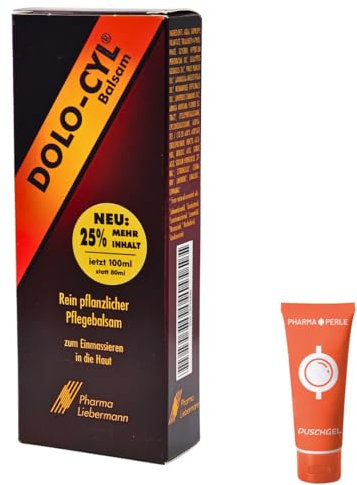 DOLO-CYL Balsam 1x 100 ml I Pflegebalsam mit ätherischen Ölen I Muskelschmerzen I Verkrampfungen I Muskelkater I Verspannungen I Arnika I Johanniskraut I Spar-Set plus Pharma-Perle give-away