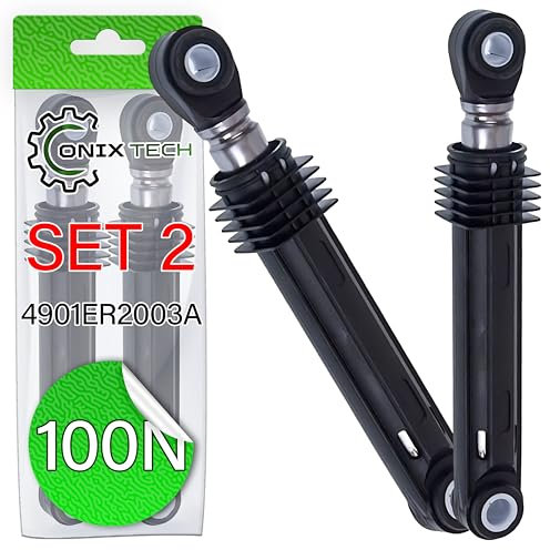 Paquete de 2 Amortiguador Lavadora 100N con Código Original 4901ER2003A para LG - Garantía de 5 Años - ONIX TECH
