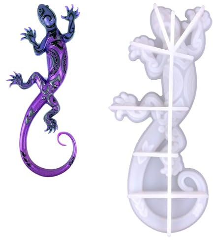 Whrcy Eidechsenform, Silikonformen Für Harz, Gecko Harzformen Kristall d iy Gecko Silikonform Dekoration Kristall Epoxidharz Formen Gießform Ornament