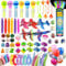 WAORZMK 160Pcs Party Bag Fillers for Kids with Glow Sticks, Bubble, Balloons, Gliders, Assortment Toys Classroom Prizes Rewards Stocking Fillers for Boys Girls Toddler Birthday Party Gift Favors