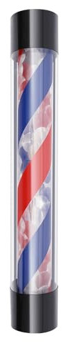 Owneed Rotierendes Licht für Friseure, Barbierstab, barber pole, Rotierende Barber Pole, 20W, Barbier-Drehleuchte, barber pole, 35,43×5,12×5,12 Zoll