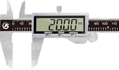 KETOTEK Digital Vernier Caliper, Electronic Caliper 150mm with Extra-Large LCD Screen, Micrometer with Mm/Inch Conversion, Measuring Tool Stainless Steel