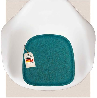 Feltd. Filz-Sitzkissen kompatibel mit Armchair wie DAW/DAX/DAR/RAR, Petrol | Größe 40 × 39 cm; mit Antirutschbeschichtung