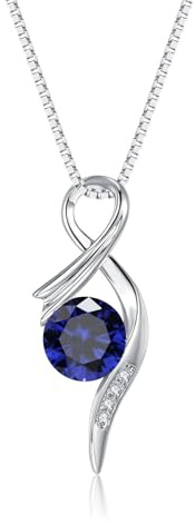 Loutade Silber Halskette Damen 925 mit Anhänger, Sterling Silber Halskette | 45+5cm Silberkette mit AAAAA Cubic Zirkonia Anhänger, Liebe Geschenke für Sie Frauen Mädchen zum Geburtstag Weihnachten