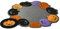 Comarco Sa Sottopiatto, Feltro, Multicolore, 30cm