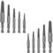 Xiciki 10 PCS Screw Extractor Drill Bit Set,1/4 Hex Shank Broken Screw Extractor, Bolt Extractor,Screw Remover And Extractor Bit Set for Removing Broken Bolts, Studs