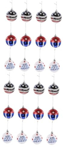 Zerodeko 2 Sätze Weihnachtskugeln Christbaumkugeln Weihnachtsbaumkugeln Patriotische Hängende Ornamente 4. Juli Hängende Bälle Dekoration Zum Unabhängigkeitstag Der Usa P.s 12 Stück * 2