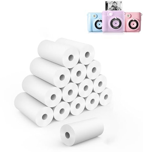 Yuannee Thermal Paper,15 PCS Thermal Paper for Kids Instant Print Cameras 57 x 25mm Printer Papers Refill Mini Papers Rolls for Children's Camera Photo Printers
