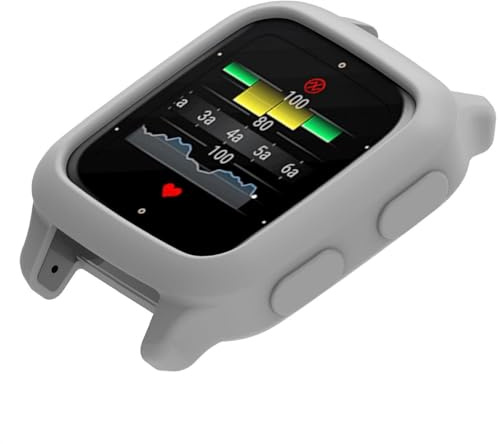 GIOPUEY Hülle Kompatibel mit Garmin Venu SQ2, [2 Stück] Schutzhülle Weich TPU Silikon Schutz Case Cover - Grey