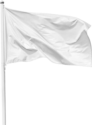 Weiße Fahne zum selber gestalten exkl 24 Textilstifte DIY ABI-Plakat Kindergeburstag Junggesellenabschied Hochzeit Demo Farbe Weiß 150x250 cm