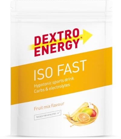 Dextro Energy Iso Fast Fruit Mix Beutel - 1120g | Hypotones Elektrolyte Sportgetränk mit Kohlenhydraten für eine optimale Flüssigkeitsaufnahme