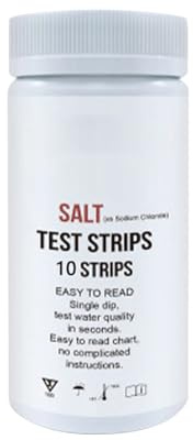 Bandelette Test Piscine Au Sel,Bandelettetest De Test D'eau,Tests D'eau Salée Pour Piscine Et Spa,Bandes Bandes De Détection,Pour Bain À Remous,Spa,Bandelette Papier Détection Teneur En Chlorure Sodiu