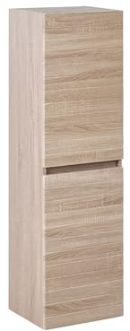 Beliani Wall-Mounted Cabinet MDF 2 Shelves Bathroom Storage Scandinavian Light Brown Urucu