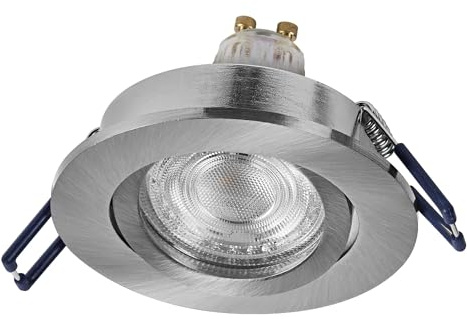 Osram Spot Set LED Einbaustrahler Flexibel 4,5W Satin-Nickel | Spot Set Recess GU10 Adjustable, Spot lights and ceiling spots, Satin Nickel, 85 mm dia, 25000 h, 3-Pack