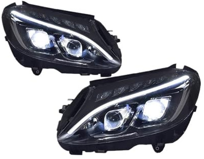 Zyfto Autoscheinwerferlampen Auto-Frontleuchten für Benz W205 Scheinwerfer 2015–2019 C-Klasse C180 C200 C260 C300