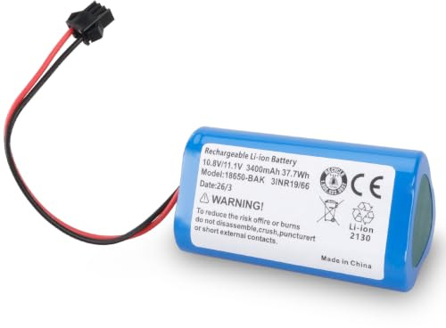 3400mAh Batería Compatible con Cecotec Conga Slim 890, 890Slim, Slim890 Wet | Compatible con Conga-Slim-Wet Conga 750, Conga 899 Slim Wet, Slim890 Wet, Cecotec CONG0001